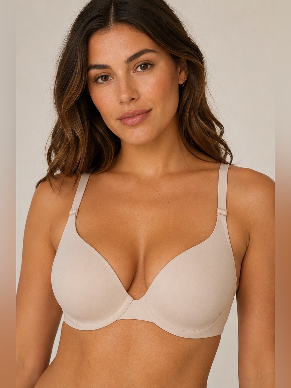 Aerie SMOOTHEZ Nude Wireless T-Shirt Bra 38D BNWT Light Pink Beige